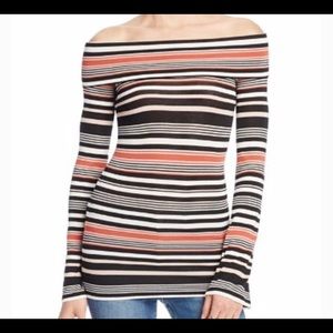 Free People Off the Shoulder Shirt , Size Large